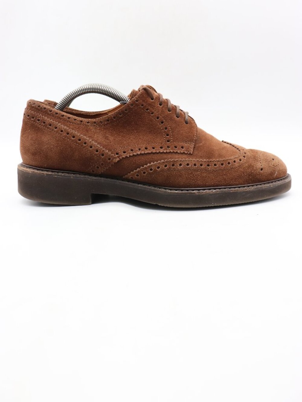 Aquatalia Brown Suede Lace Up Men's Size 10 Wingtip Oxford Shoes Lace Up